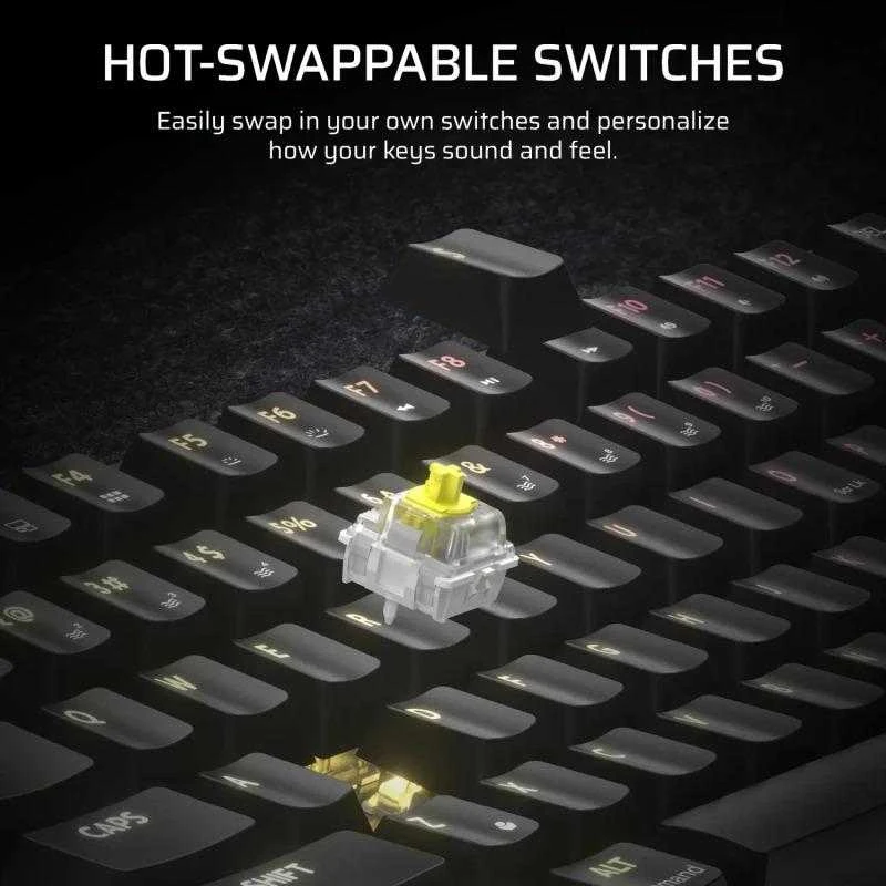 CORSAIR K65 Plus Belaidė mechaninė klaviatūra RGB LED pašvietimas Corsair MLX Fusion Tactile
