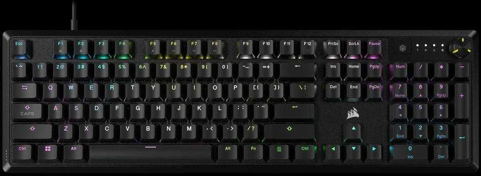 Corsair K70 CORE TKL | Tenkeyless Mechaninė klaviatūra žaidimams | su laidu | NA | MLX Raudonas | Juodas