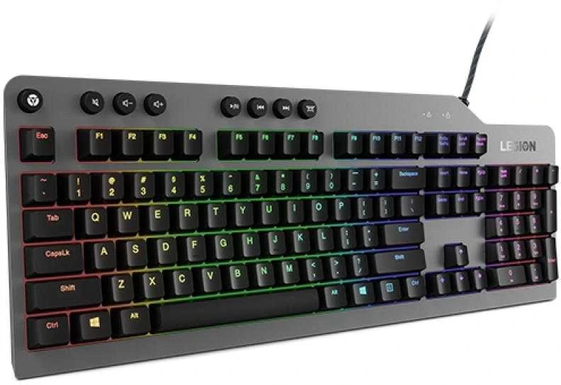 Lenovo | Legion K500 RGB | Iron pilkas top cover and juodas body | Mechaninė klaviatūra žaidimams | su laidu | US | Iron pilkas top cover and juodas body