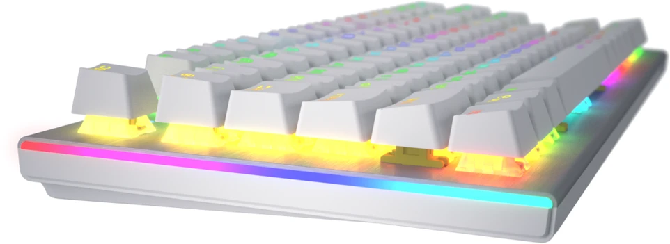Klaviatūra žaidimams Hator Gravity X HATOR Aurum Oranžinis Linear su laidu mechaninė su pašvietimu balta