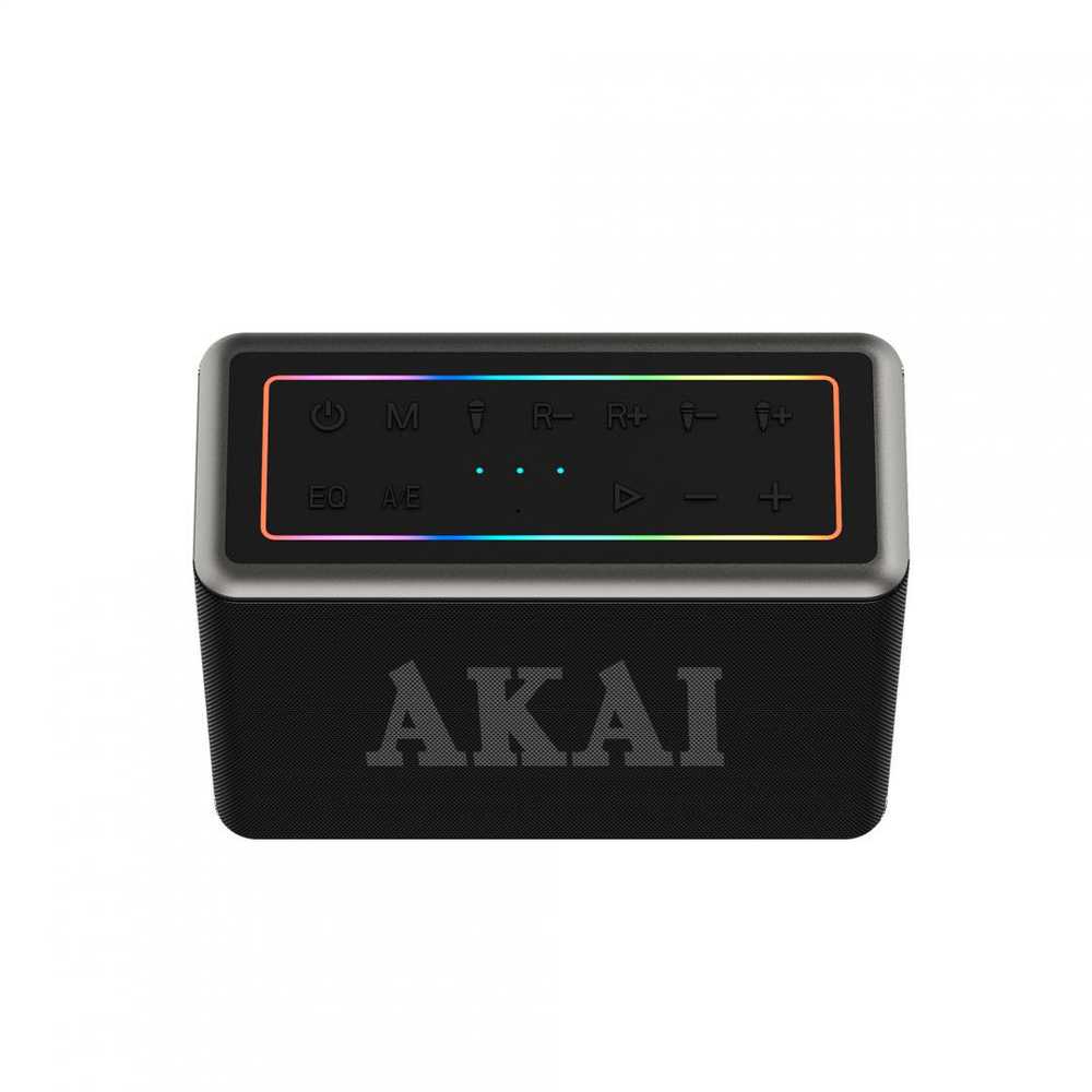 Kompiuterio kolonėlės AKAI ABTSW-120 głośnik Bluetooth 80W RMS, IPX6, TWS, 2 mikrofony, USB/TF, baterija 4000 mAh