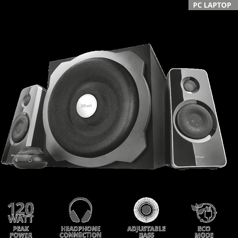 Kompiuterio kolonėlės Kolonėlės Trust Tytan 2.1 Subwoofer Juod