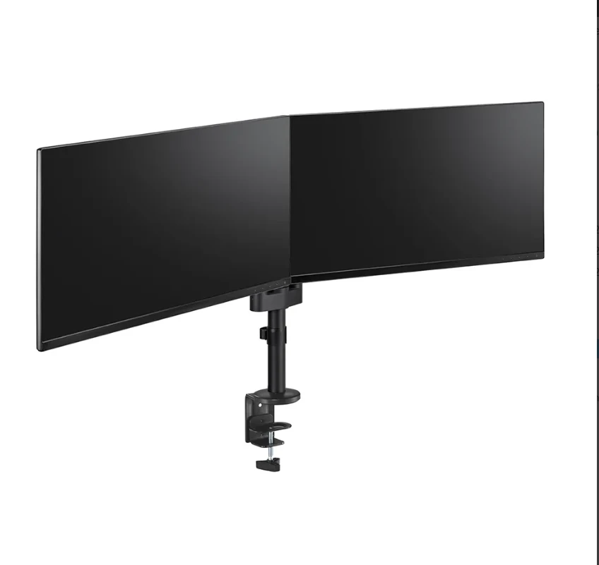 Laikiklis NEOMOUNTS SCREEN STALO MONTUVAS DVIEM EKRANAMS, Juodas (CLAMP+GROMMET)