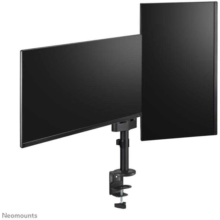 Laikiklis NEOMOUNTS SCREEN STALO MONTUVAS DVIEM EKRANAMS, Juodas (CLAMP+GROMMET)