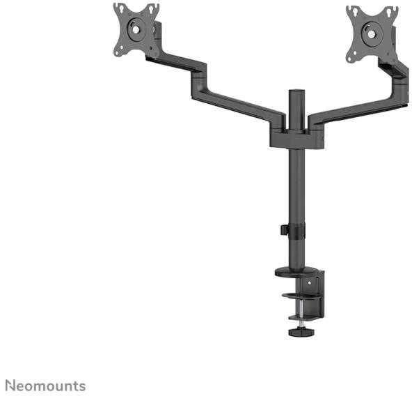 Laikiklis NEOMOUNTS SCREEN STALO MONTUVAS DVIEM EKRANAMS, Juodas (CLAMP+GROMMET)