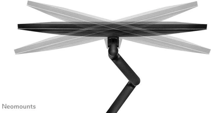 Laikiklis NEOMOUNTS SCREEN STALO MONTUVAS DVIEM EKRANAMS, Juodas (CLAMP+GROMMET)