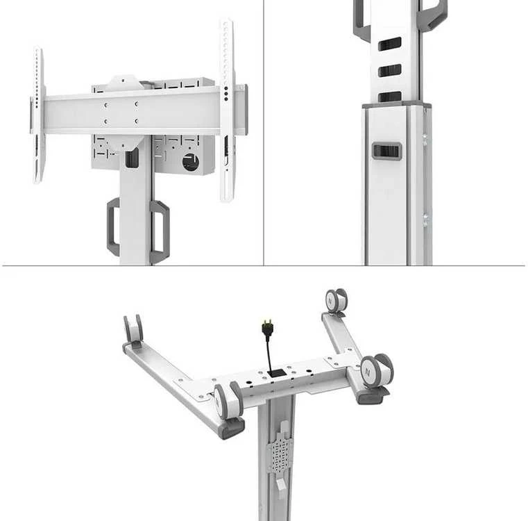 Laikiklis NEOMOUNTS BY NEWSTAR SELECT MOBILE DISPLAY FLOOR STAND (32-75") 10 CM. WHEELS Baltas