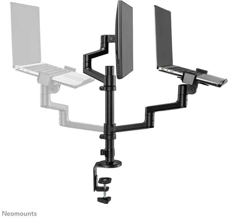 Laikiklis NEOMOUNTS nešiojamasis kompiuteris + SCREEN STALO MONTAVIMAS (CLAMP + GROMMET)