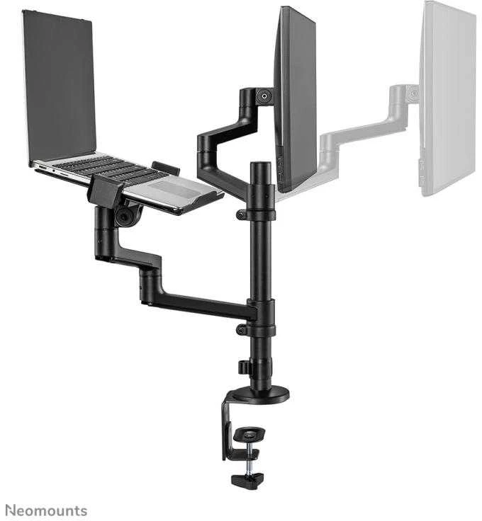 Laikiklis NEOMOUNTS nešiojamasis kompiuteris + SCREEN STALO MONTAVIMAS (CLAMP + GROMMET)