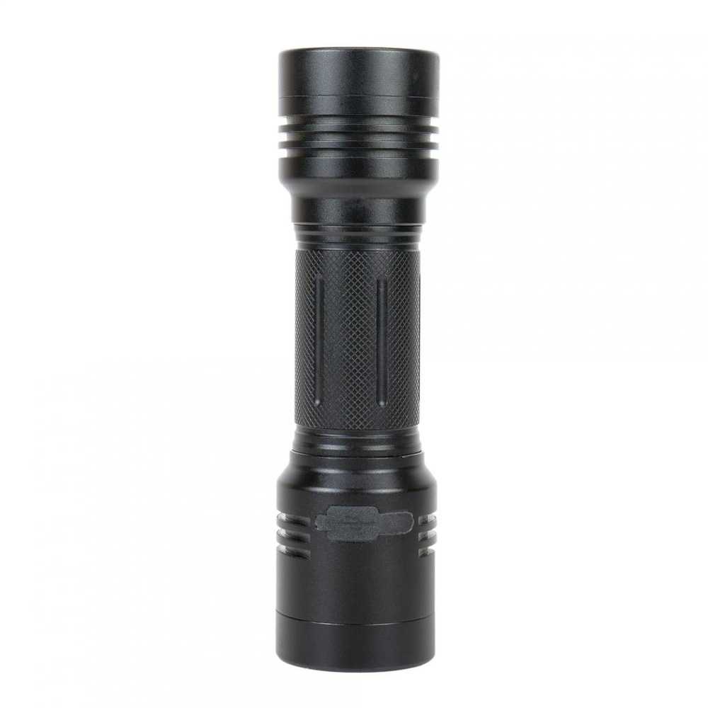 Aliumininis PNI Adventure F200 dvigubas LED žibintuvėlis, 4000mAh baterija ir micro USB jungtis, 3 LED su plačia diafragma ir vienas su fokusavimo funkcija, abu turi 3 galios lygius