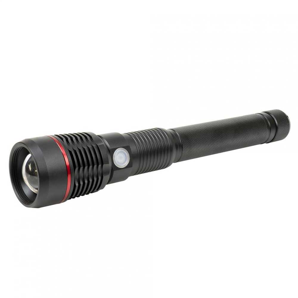 PNI Adventure F450 aliumininis žibintuvėlis su fokusavimo ir BOOST funkcija, 20 W LED, 1500 lm iki 450 m, išorinė baterija su USB išvestimi, micro USB įkrovimas, 4400 mAh baterija komplekte, veikia 10 valandų nepertraukiamai
