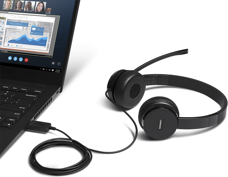 Lenovo 100 Stereo USB Ausinės