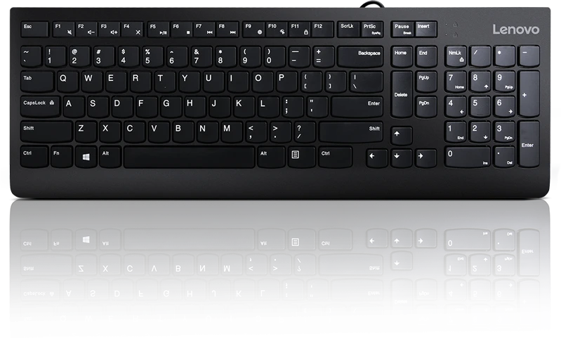Lenovo | Klaviatūra su USB jungtimi ir pelė | 300 | Klaviatūra ir pelė Combo | English | 1.8 m | Juodas | su laidu Via USB