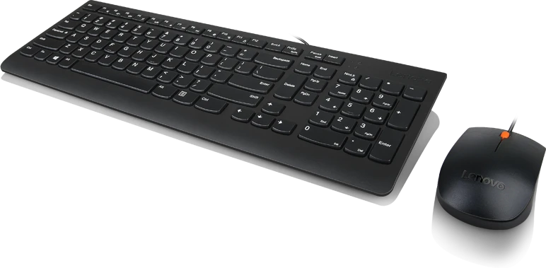 Lenovo | Klaviatūra su USB jungtimi ir pelė | 300 | Klaviatūra ir pelė Combo | English | 1.8 m | Juodas | su laidu Via USB