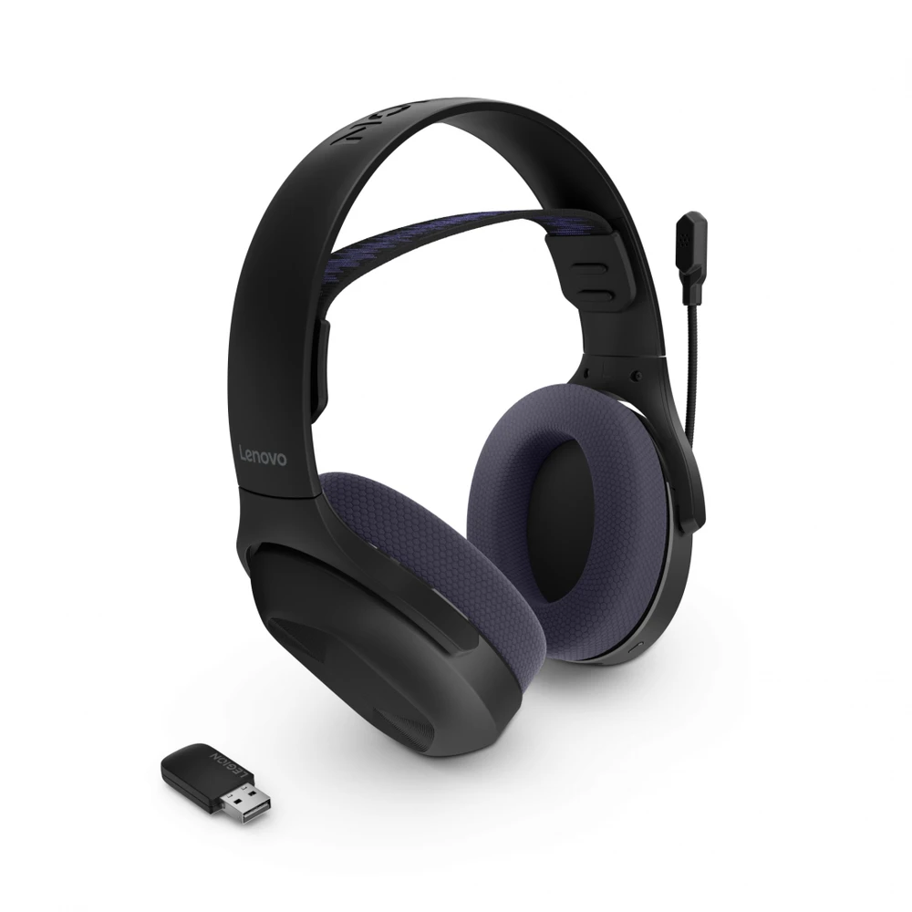 Lenovo | Belaidės Ausinės | GXD1R34013 | H410 | Su mikrofonu | Bluetooth | Juodas/Violetinė
