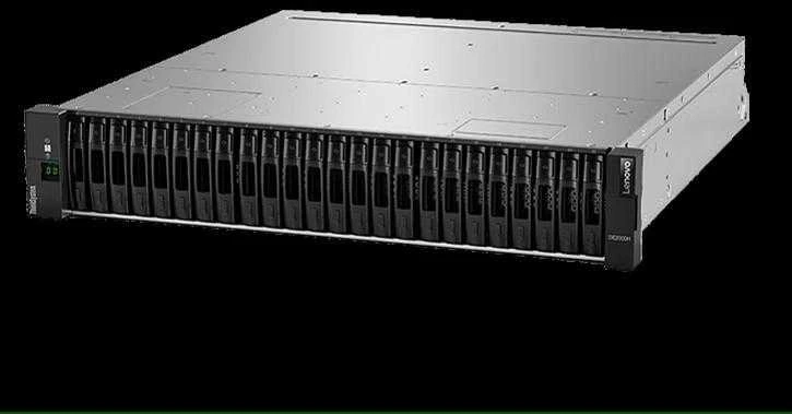 Serveris „Lenovo ThinkSystem DE2000H“ (16 GB talpyklos) be HIC hibridinis „flash“ masyvas 2U24 SFF V2, 2x „Lenovo ThinkSystem DE2000/4000 HIC“, 32 GB FC, 4 prievadai, 8x „Lenovo 10 GB iSCSI/16 GB FC universalus SFP+ modulis, 12x DE serijos 960 GB SSD / 3 metai NBD