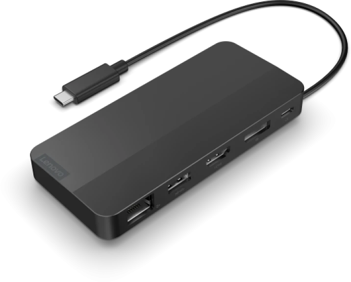 Lenovo USB-C kelioninis kompiuterio adapteris su laidu