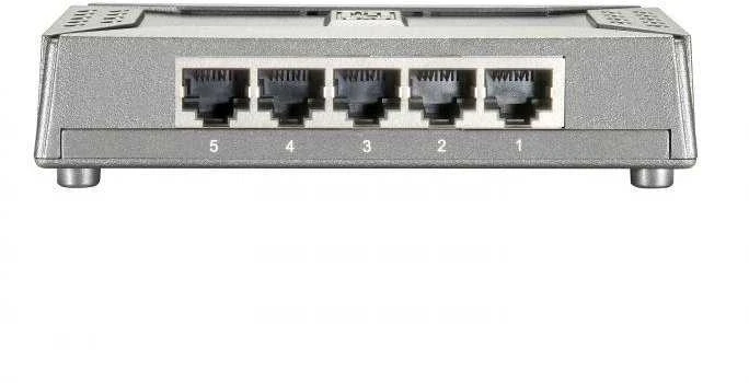 Šakotuvas Level One LevelOne FSW-0508TX tinklo komutatorius Ne-valdomas Fast Ethernet (10/100) Juoda, Pilka