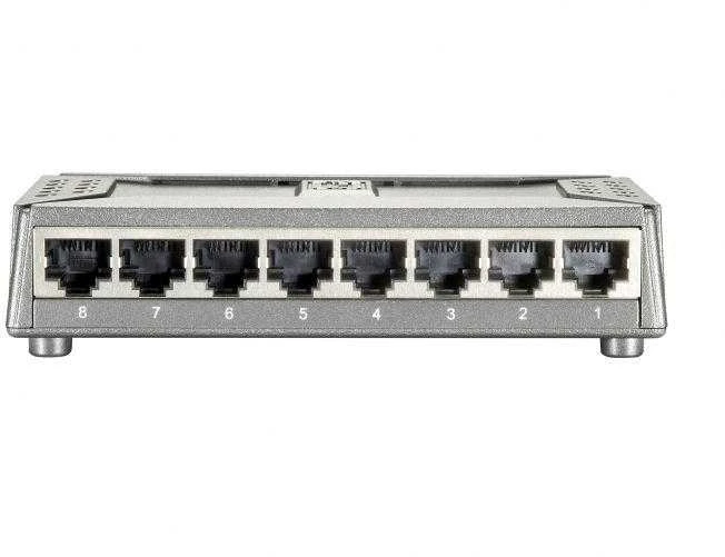 Šakotuvas Level One LevelOne FSW-0808TX Ne-valdomas Fast Ethernet (10/100) Pilka