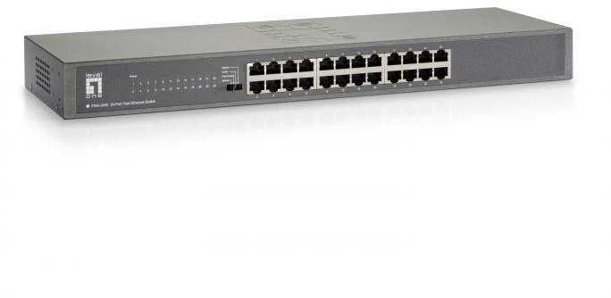 Šakotuvas Level One Carruzzo LevelOne FSW-2450 tinklo komutatorius Ne-valdomas Fast Ethernet (10/100) Juoda