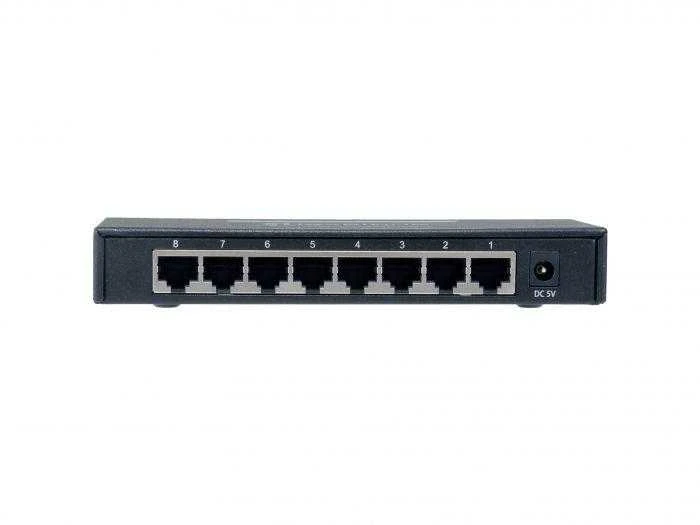 Šakotuvas Level One Carruzzo LevelOne GEU-0822 tinklo komutatorius Ne-valdomas Gigabit Ethernet (10/100/1000) Juoda