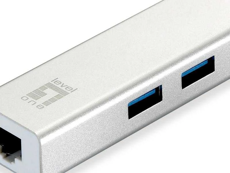 Level One USB šakotuvas LevelOne 1x RJ-45 + 3x USB-A 3.0 (USB-0504)