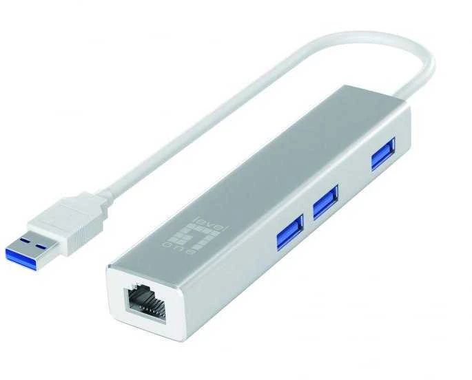 Level One USB šakotuvas LevelOne 1x RJ-45 + 3x USB-A 3.0 (USB-0504)