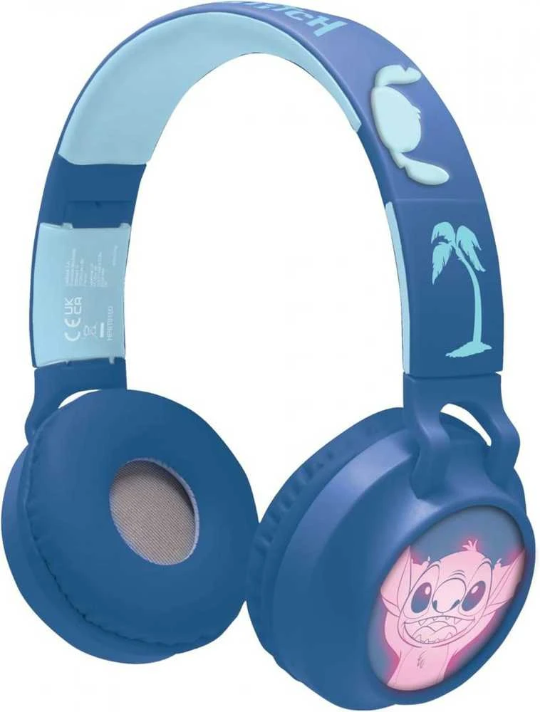 Lexibook,Disney „Lexibook“ – įkraunamos „Stitch“ ausinės su lemputėmis (HPBT015D)