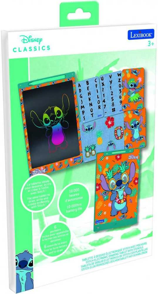 Lexibook - Stitch 11’’ E-ink piešimo planšetė su trafaretais (CRT10D)