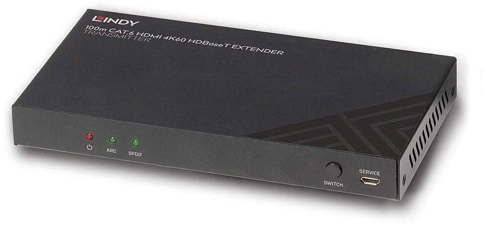 „Lindy“ siųstuvas HDMI 4K60, garso, IR ir RS-232 HDBaseT, Cat.6, 100m