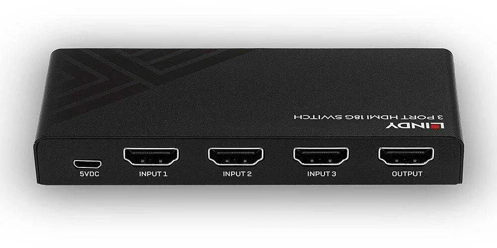HDMI Jungiklis - LINDY 3 Prievadų HDMI 18G Jungiklis 4K@60Hz 18Gbps HDR10