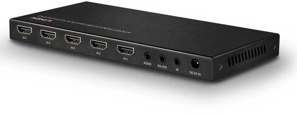 LINDY 4-portų HDMI jungiklis su nugarine panele