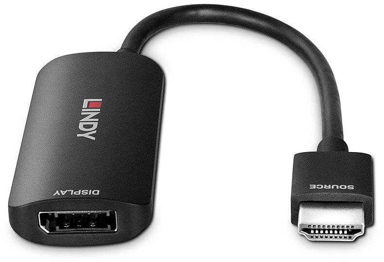 Adapteris - LINDY HDMI 8K60 į DisplayPort 1.4 Konverteris, 7680x4320@60Hz, 48Gbps, Juodas