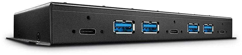USB Hub - LINDY 7 Prievadų USB 3.2 Gen 2 Metalinis Hub, 10Gbps su Maitinimu