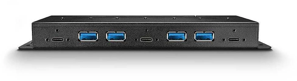 LINDY 7 prievadų USB šakotuvas, priekinis vaizdas
