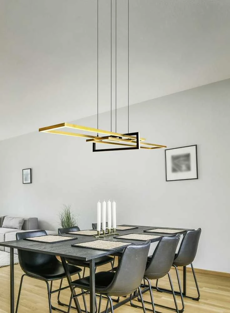 Pakabinamas šviestuvas Pakabinamas LED šviestuvas TRIO SALINAS, 34W, max 4200lm, 3000K, dimeriuojamas, 100x40xh150 cm