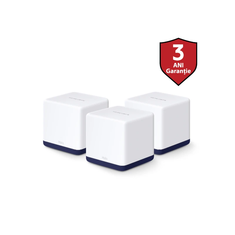 Maršrutizatorius TP-Link „Mercusys“ | AC1900 viso namo tinklinio „Wi-Fi“ sistema | „Halo H50G“ (3 vnt. pakuotė) | 802.11ac | 1300+600 Mbps | Ethernet LAN (RJ-45) jungtys 3 | Tinklo palaikymas: Taip | MU-MiMO: Taip | Mobilusis plačiajuostis ryšys: Be
