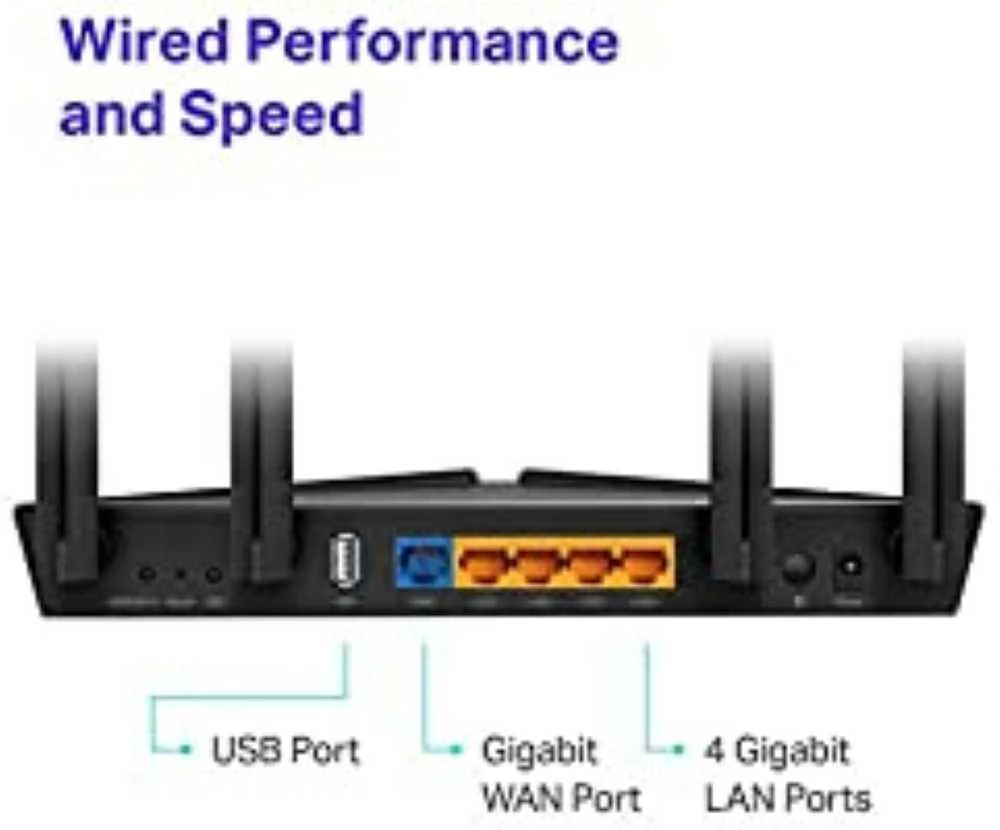 TP-LINK Archer AX20 belaidis maršrutizatorius Dviguba juosta (2,4 GHz / 5 GHz) Gigabitinis eternetas Juoda