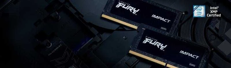 Nešiojamo kompiuterio atmintis KINGSTON 64GB 5600MT/s DDR5 CL40 SODIMM rinkinys iš 2 FURY Impact PnP