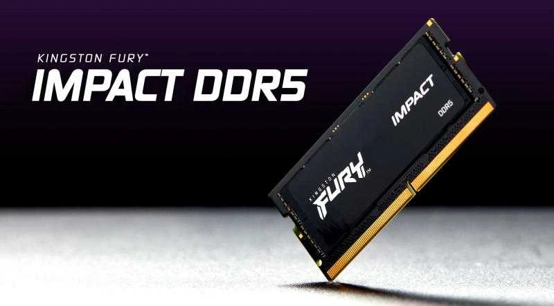 Nešiojamo kompiuterio atmintis KINGSTON 64GB 5600MT/s DDR5 CL40 SODIMM rinkinys iš 2 FURY Impact PnP