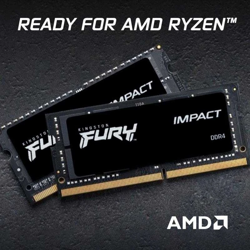 Nešiojamo kompiuterio atmintis HyperX Kingstonas | Fury Impact | 16 GB | DDR4 | 3200 MHz | Užrašų knygelė | Registracijos Nr. | ECC Nr