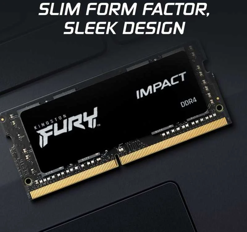 Nešiojamo kompiuterio atmintis HyperX Kingstonas | Fury Impact | 16 GB | DDR4 | 3200 MHz | Užrašų knygelė | Registracijos Nr. | ECC Nr