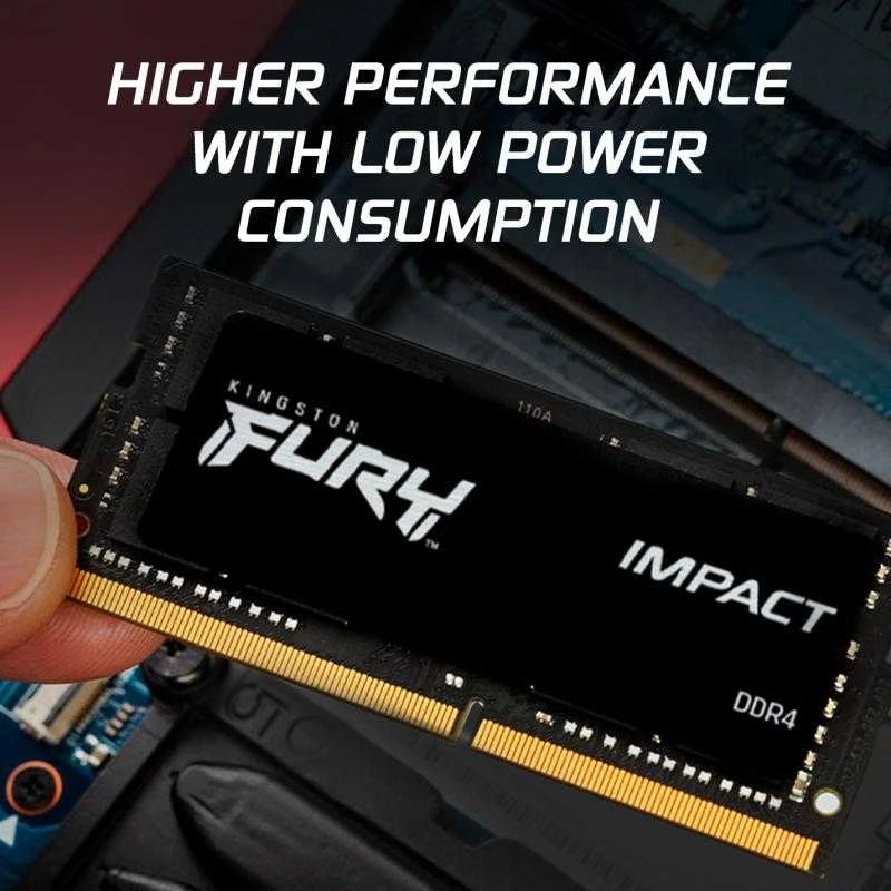Nešiojamo kompiuterio atmintis HyperX Kingstonas | Fury Impact | 16 GB | DDR4 | 3200 MHz | Užrašų knygelė | Registracijos Nr. | ECC Nr