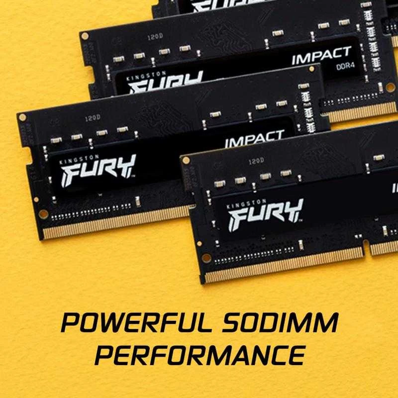 Nešiojamo kompiuterio atmintis HyperX Kingstonas | Fury Impact | 16 GB | DDR4 | 3200 MHz | Užrašų knygelė | Registracijos Nr. | ECC Nr