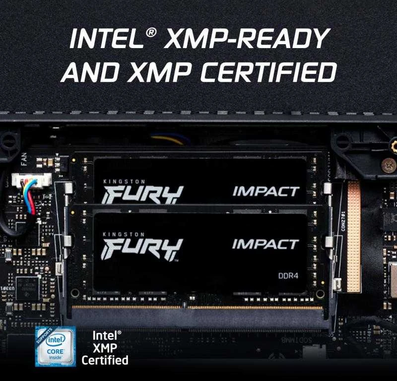 Nešiojamo kompiuterio atmintis HyperX Kingstonas | Fury Impact | 16 GB | DDR4 | 3200 MHz | Užrašų knygelė | Registracijos Nr. | ECC Nr
