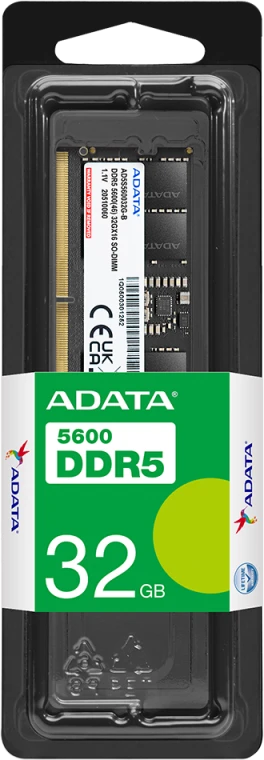 ADATA 32GB DDR5 5600 SO-DIMM atmintis pakuotėje
