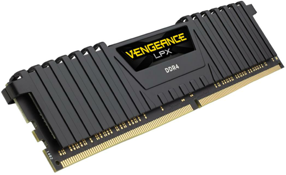 RAM CORSAIR DDR4 2666MHz 8GB 1x8GB 288 DIMM Be buferio 16-18-18-35 Vengeance LPX Juodas Šilumos skirstytuvas 1.2V XMP2.0