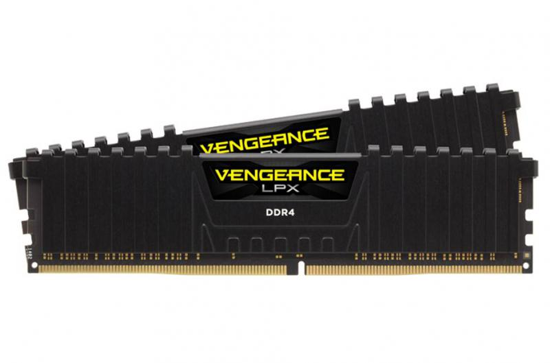 RAM CORSAIR DDR4 2666MHz 16GB 2x8GB 288 DIMM Nebuferinis 16-18-18-35 Vengeance LPX Juodas Šilumos skirstytuvas 1.2V XMP2.0