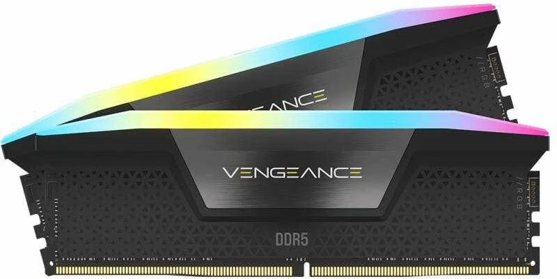 RAM CORSAIR VENGEANCE RGB 32GB 2x16GB DDR5 6000MT/s DIMM Be buferio 36-44-44-96 Std PMIC XMP 3.0 Juodas Heatspreader PCB 1.4V