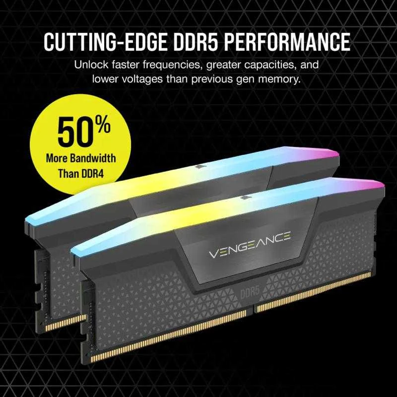 Vidinė atmintis (RAM) Corsair Vengeance RGB 32GB Kit (2 x 16GB), DDR5